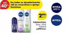 Pingo Doce Nivea - pure&natural promoção