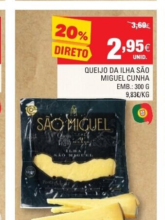 Queijo da Ilha São Miguel Cunha 300g