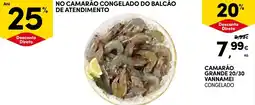 Continente Camarão grande 20/30 vannamei congelado promoção