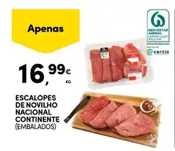 Continente Escalopes de novilho nacional continente promoção