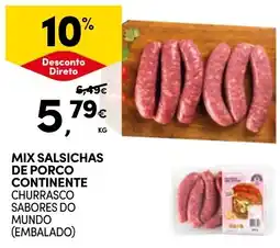 Continente Mix salsichas de porco promoção