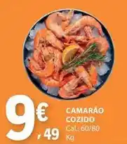 E.Leclerc Camarão cozido promoção