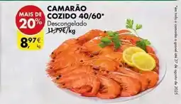 Pingo Doce A+ - camarão cozido 40/60 promoção