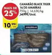 Pingo Doce Amarras - camarão black tiger promoção