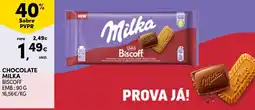 Continente Chocolate milka biscoff promoção