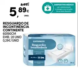 Continente Resguardo de incontinencia continente promoção