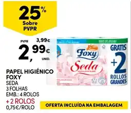 Continente Papel higiénico foxy promoção