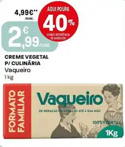 Intermarché Creme vegetal p/culinária vaqueiro promoção