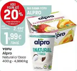 Intermarché YOFU Alpro Natural c/ Coco promoção