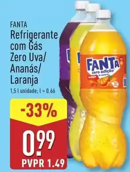 ALDI Fanta - refrigerante com gás zero uva/ ananas/ laranja promoção