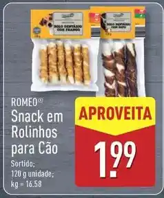 ALDI com - snack em rolinhos para cao promoção