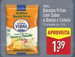 ALDI Vidal - batatas fritas com sabor a queijo e cebola promoção
