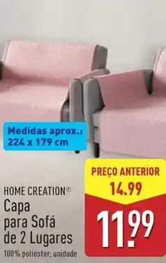 ALDI Home creation - capa para sofa de 2 lugares promoção
