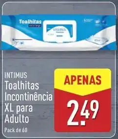 ALDI Toalhitas incontinencia xl para adulto promoção
