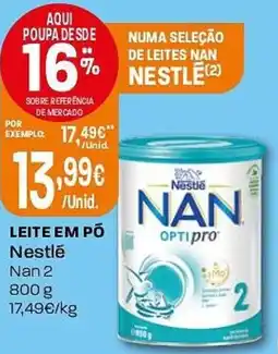 Intermarché Leite em pó Nestlé Nan 2 promoção