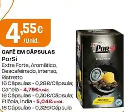 Intermarché Café em cápsulas PorSi promoção