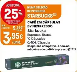 Intermarché Café em cápsulas by nespresso Starbucks promoção