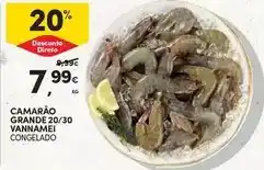 Continente Camarão grande 20/30 vannamei promoção