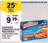 Continente Pescanova - camarão vannamei 40/48 promoção