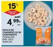 Continente Continente - miolo de camarao 10/30 promoção