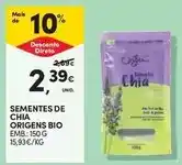 Continente Origens bio - sementes de chia promoção