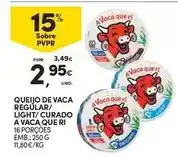 Continente A+ - queijo de vaca regular/ light/curado a vaca que ri promoção