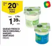 Continente Santiago - queijo fresco vaca original/magro promoção