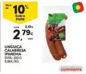Continente Continente - linguiça calabresa ipanema promoção