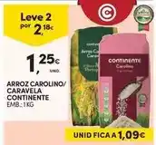Continente Continente - arroz carolino/caravela promoção