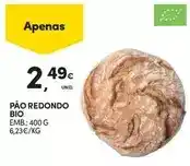 Continente Bio - pão redondo bio promoção