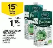 Continente Milhafre - leite pastagem biologico promoção