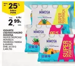Continente Mimosa - iogurte liquido magro promoção
