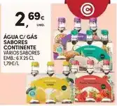 Continente Continente - água c/ gás sabores promoção