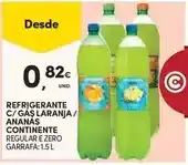 Continente Continente - refrigerante c/gas laranja/ananas promoção