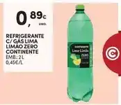 Continente Continente - refrigerante c/gas lima limao zero promoção