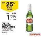 Continente Stella artois - cerveja c/alcool promoção