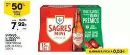 Continente Sagres - cerveja c/ alcool promoção