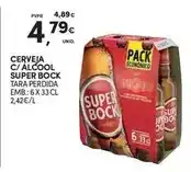Continente Super bock - cerveja c/ alcool promoção