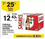 Continente Sagres - cerveja c/alcool promoção