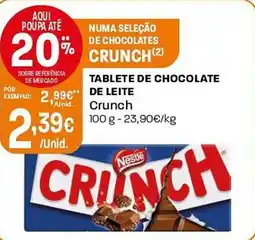 Intermarché Tablete de chocolate de leite Crunch promoção