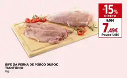 Supercor Bife da perna de porco duroc tiantónio promoção