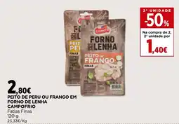 Peito de peru ou frango em forno de lenha campofrio