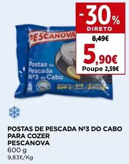 Supercor Postas de pescada nº3 do cabo para cozer pescanova promoção