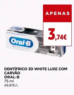 Dentífrico 3d white luxe com carvão oral-b