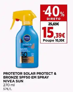 Protetor solar protect & bronze spf50 em spray nivea sun