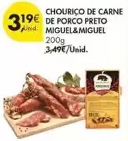 Pingo Doce Chourico de carne de porco preto promoção
