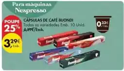 Pingo Doce Buondi - cápsulas de café promoção