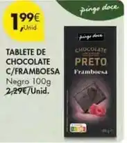 Pingo Doce Pingo doce - tablete de chocolate c/frambões promoção