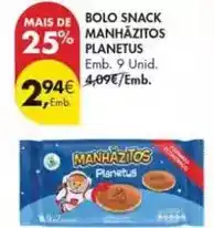 Pingo Doce Manhãzitos - bolo snack planetus promoção