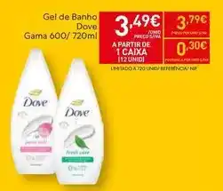 Recheio Dove - gel de banho promoção